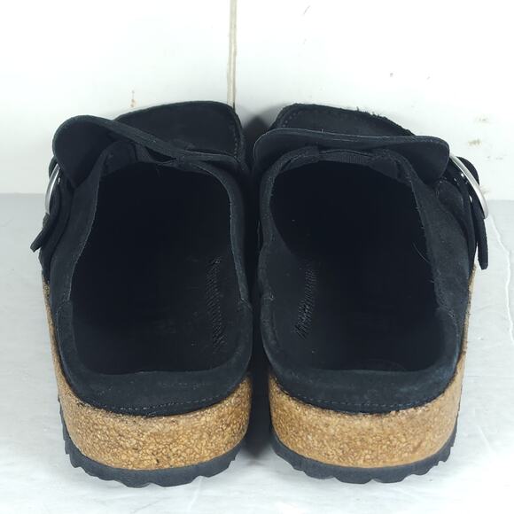 Birkenstock Women's Buckley EU38 US7N Black Suede Leather Slip On Clogs Shoes - Picture 12 of 16